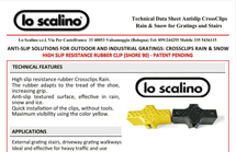 Technical data-sheet antislip yellow crossclips for grating